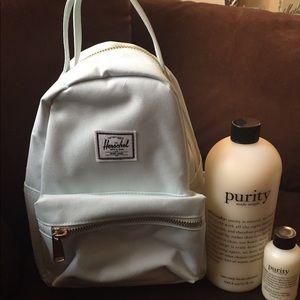 Herschel mini back pack and philosophy face wash